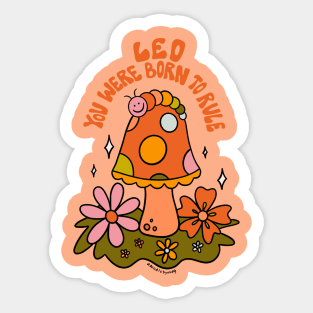 Leo Caterpillar Sticker